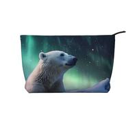 WZYCWB Trousse de toilette à motif de chiot, indispensable pour organiser les cosmétiques et les produits de soins de la peau., Ours polaire dans la neige, Taille unique