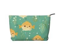 WZYCWB Trousse de toilette à motif de chiot, indispensable pour organiser les cosmétiques et les produits de soins de la peau., Motif poisson bouffant, Taille unique