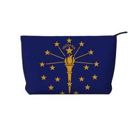 WZYCWB Trousse de toilette à motif drapeau des Philippines, indispensable pour organiser les cosmétiques et les produits de soins de la peau., Drapeau de l'État de l'Indiana, Taille unique