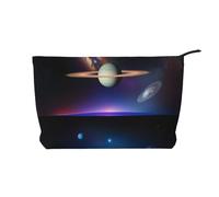 WZYCWB Trousse de toilette à motif drapeau des Seychelles, indispensable pour organiser les cosmétiques et les produits de soins de la peau., Saturne cosmique, Taille unique