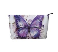 WZYCWB Trousse de toilette à motif léopard aux yeux profonds, indispensable pour organiser les cosmétiques et les produits de soins de la peau., Peinture à l'huile violette papillon, Taille unique