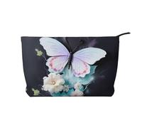 WZYCWB Trousse de toilette à motif Père Noël, indispensable pour organiser les cosmétiques et les produits de soins de la peau., Blanc/papillon, Taille unique