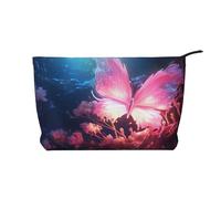 WZYCWB Trousse de toilette à motif plumage, indispensable pour organiser les cosmétiques et produits de soins de la peau., papillon rose, Taille unique