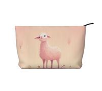 WZYCWB Trousse de toilette à motif plumage, indispensable pour organiser les cosmétiques et produits de soins de la peau., Mouton rose., Taille unique