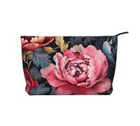 WZYCWB Trousse de toilette à motif plumage, indispensable pour organiser les cosmétiques et produits de soins de la peau., Pivoines roses, Taille unique