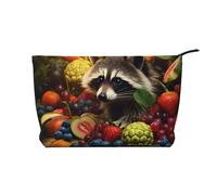 WZYCWB Trousse de toilette à motif raton laveur parmi les fruits, indispensable pour organiser les cosmétiques et les produits de soins de la peau., Raton laveur parmi les fruits, Taille unique