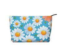 WZYCWB Trousse de toilette à motif tête d'oiseau rouge, indispensable pour organiser les cosmétiques et les produits de soins de la peau., Marguerite rouge et blanche, Taille unique