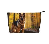 WZYCWB Trousse de toilette à motifs Steampunk Gear, indispensable pour organiser les cosmétiques et les produits de soins de la peau., Chien de berger debout, Taille unique