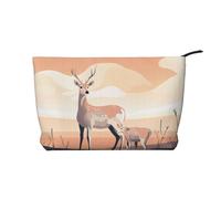 WZYCWB Trousse de toilette à motifs Steampunk Gear, indispensable pour organiser les cosmétiques et les produits de soins de la peau., Cerf Sika debout, Taille unique