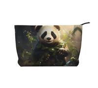 WZYCWB Trousse de toilette motif girafe mère et enfant, indispensable pour organiser les cosmétiques et produits de soins de la peau., Adorable plante panda, Taille unique