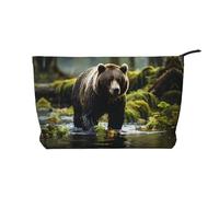 WZYCWB Trousse de toilette motif girafe mère et enfant, indispensable pour organiser les cosmétiques et produits de soins de la peau., Brown Bear Pounce, Taille unique