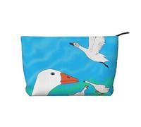 WZYCWB Trousse de toilette motif poule chantante, indispensable pour organiser les cosmétiques et les produits de soins de la peau., Happy White Goose, Taille unique