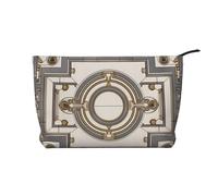 WZYCWB Trousse de toilette ronde à motif pétales abstraits, indispensable pour organiser les cosmétiques et les produits de soins de la peau., Figurine géométrique rétro, Taille unique