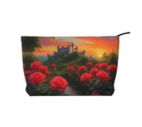 WZYCWB Trousse de toilette rose à motif chat de dessin animé, indispensable pour organiser les cosmétiques et produits de soins de la peau., Un beau château, Taille unique