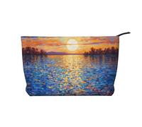 WZYCWB Trousse de toilette Windmills à motifs, indispensable pour organiser les cosmétiques et les produits de soins de la peau., Coucher de soleil, Taille unique