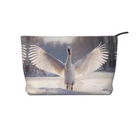 WZYCWB Trousse de toilette Windmills à motifs, indispensable pour organiser les cosmétiques et les produits de soins de la peau., Cygne blanc., Taille unique