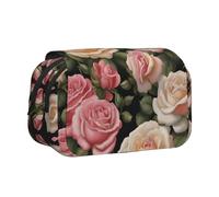 WZYCWB Trousse portable avec de nombreuses belles roses, idéale pour organiser les stylos au bureau ou ranger des pinceaux de maquillage