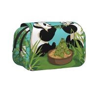 WZYCWB Trousse portable avec deux adorables grands pandas, idéale pour organiser les stylos au bureau ou ranger des pinceaux de maquillage