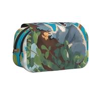 WZYCWB Trousse portable avec deux koalas joyeux, idéale pour organiser les stylos au bureau ou ranger des pinceaux de maquillage