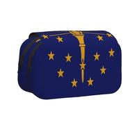 WZYCWB Trousse portable avec drapeau de l'État de l'Indiana, idéale pour organiser les stylos au bureau ou ranger des pinceaux de maquillage