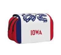 WZYCWB Trousse portable avec drapeau de l'État de l'Iowa, idéale pour organiser les stylos au bureau ou ranger des pinceaux de maquillage