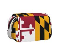 WZYCWB Trousse portable avec drapeau de l'État du Maryland, idéale pour organiser les stylos au bureau ou ranger des pinceaux de maquillage