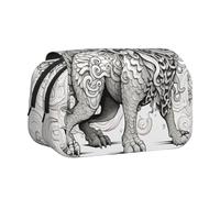 WZYCWB Trousse portable avec impression d'animaux mythologiques, idéale pour organiser les stylos au bureau ou ranger des pinceaux de maquillage