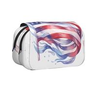 WZYCWB Trousse portable avec impression drapeau américain, idéale pour organiser les stylos au bureau ou ranger des pinceaux de maquillage