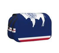 WZYCWB Trousse portable avec impression drapeau du Wyoming, idéale pour organiser les stylos au bureau ou ranger des pinceaux de maquillage