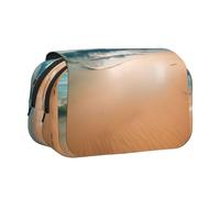 WZYCWB Trousse portable avec impression paysage de plage, idéale pour organiser les stylos au bureau ou ranger des pinceaux de maquillage