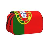 WZYCWB Trousse portable drapeau portugais idéale pour organiser les stylos au bureau ou ranger des pinceaux de maquillage