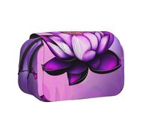 WZYCWB Trousse portable Lotus violette idéale pour organiser les stylos au bureau ou ranger des pinceaux de maquillage