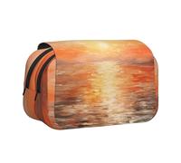 WZYCWB Trousse portable Sunset in Oil, idéale pour organiser les stylos au bureau ou ranger les pinceaux de maquillage
