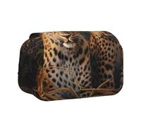 WZYCWB Trousse portable Two Leopard Brothers idéale pour organiser les stylos au bureau ou ranger les pinceaux de maquillage