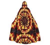 WZYCWB Turning the Flame Cape à capuche pour Halloween, grand peignoir de carnaval pour bal masqué, jeu de rôle