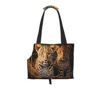 WZYCWB Two Leopard Brothers Sac à bandoulière léger et respirant pour petit animal de compagnie Imprimé léopard