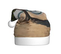 WZYCWB Un arbre vert imprimé chapeaux de Père Noël - Idéal pour le réveillon de Noël, le réveillon du Nouvel An et les fêtes de fin d'année - Décorations festives