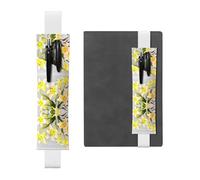 WZYCWB Un bouquet de lys en cuir porte-stylo, marque-page, porte-stylo réglable en cuir, parfait pour la rentrée scolaire, cadeaux de Noël
