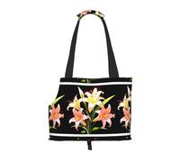 WZYCWB Un bouquet de lys en pleine floraison, sac de voyage léger pour chats et sac à bandoulière respirant pour petit chien pour un transport facile