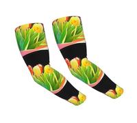 WZYCWB Un bouquet de tulipes - Manchons de protection solaire au toucher glacé, adaptés pour toutes les saisons, adaptés pour le golf, le cyclisme, la pêche, le jardinage, etc.