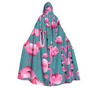 WZYCWB Un flocage de flamants roses imprimé adulte décoration de fête cape Halloween cape à capuche unisexe Halloween, carnaval, bal masqué, jeu de rôle