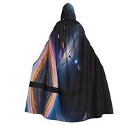 WZYCWB Un univers fascinant Halloween décoration cape adulte grande taille capuche cape unisexe carnaval cape pour bal masqué, jeu de rôle