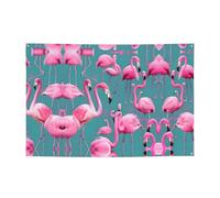 WZYCWB Une bannière de vacances à motif de flamants roses, bannière de fête de 119,4 x 180,3 cm, adaptée pour Halloween, Noël, fêtes, rassemblements, etc.