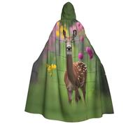 WZYCWB Une belle cape à capuche à motif cerf | Parfaite pour Halloween, bal masqué et fêtes à thème.
