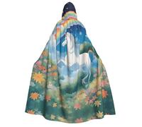 WZYCWB Une belle cape à capuche à motif de licornes | Parfaite pour Halloween, bal masqué et fêtes à thème.