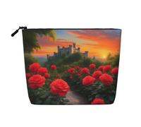 WZYCWB Une belle trousse de maquillage à motif château, trousse de maquillage de voyage, sac de rangement multifonctionnel, rangement pour les nécessités quotidiennes