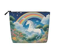 WZYCWB Une belle trousse de maquillage à motif licorne, trousse de maquillage de voyage, sac de rangement multifonctionnel, rangement pour les nécessités quotidiennes