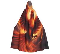 WZYCWB Une jolie cape à capuche imprimée phénix - Parfaite pour les fêtes d'Halloween, les spectacles théâtraux et les séances photo.