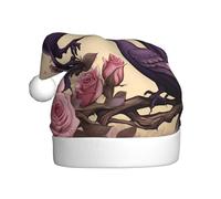 WZYCWB Une paire de chapeaux de Père Noël à motifs phénix - Parfait pour le réveillon de Noël, le Nouvel An et les fêtes de fin d'année