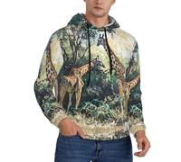 WZYCWB Une paire de girafes à capuche ample pour homme avec poches à cordon de serrage.